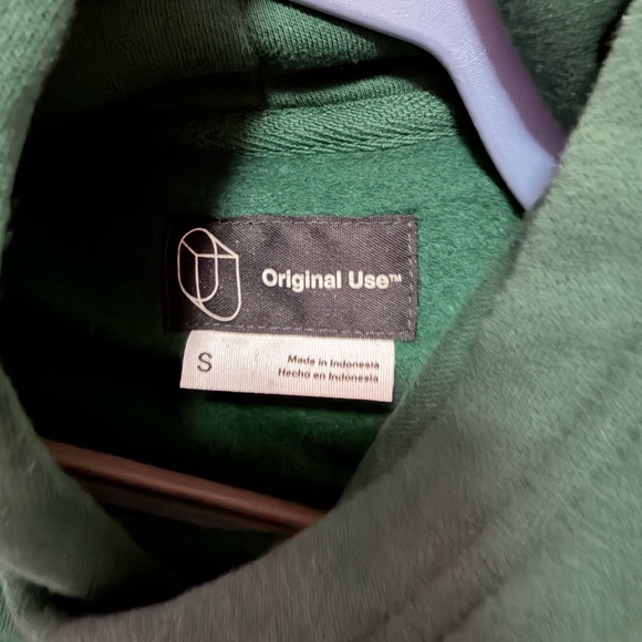 NWOT Men's Fleece Hoodie - Original Use™ Green S - Picture 4 of 5